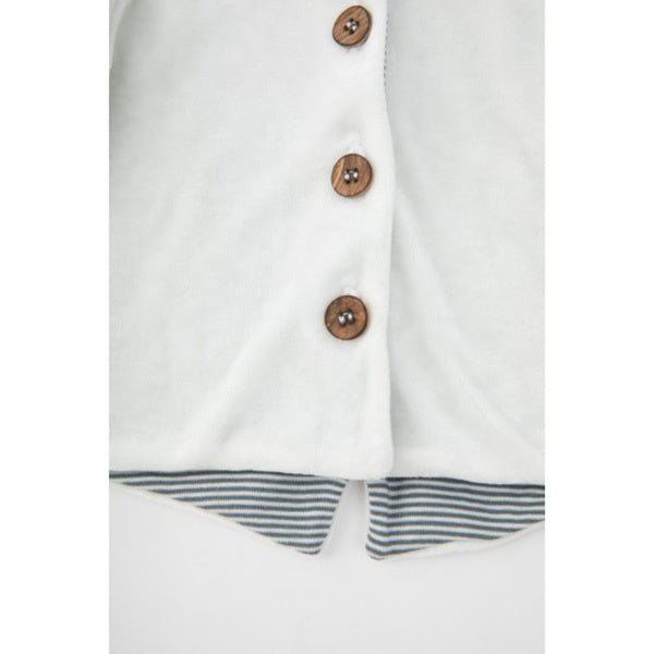 Bamboom Baby Vestje Met Capuchon Velvet Off White koop je bij Babywinkel