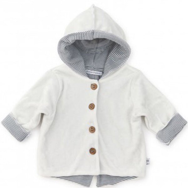 Bamboom Baby Vestje Met Capuchon Velvet Off White koop je bij Babywinkel