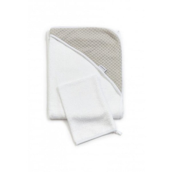 Bamboom Badcape Baby Duo Soft Stone Parel Grijs koop je bij Babywinkel