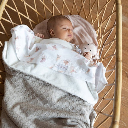 Bamboom Ledikantdeken Honey Sand 100x140cm koop je bij Babywinkel