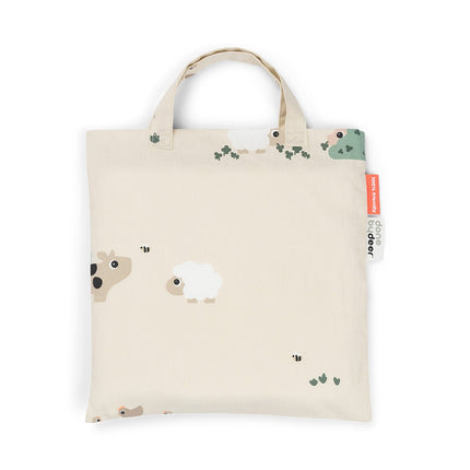 Done by Deer Dekbedovertrek Peuter Tiny Farm Beige 70X100Cm koop je bij Babywinkel