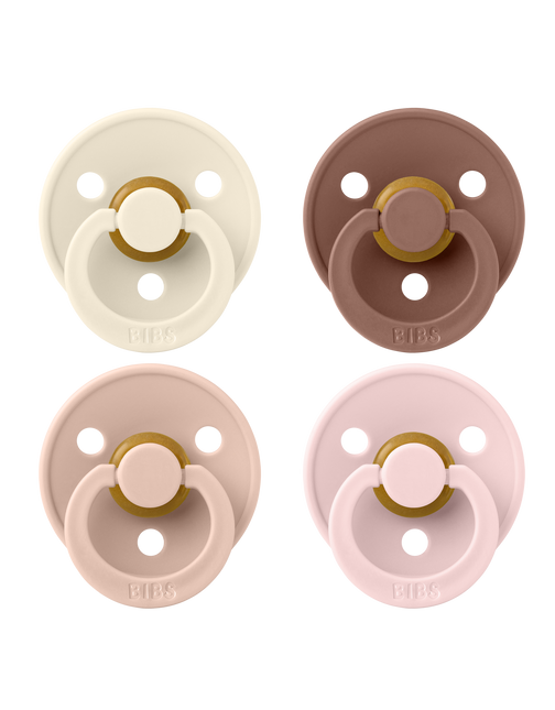 <tc>BIBS</tc> Sut størrelse 1 Farve Elfenben/Blush/Woodchuck/Blossom 4 stk