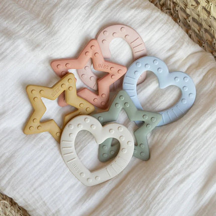BIBS Bijtspeeltje Hart Blush koop je bij Babywinkel