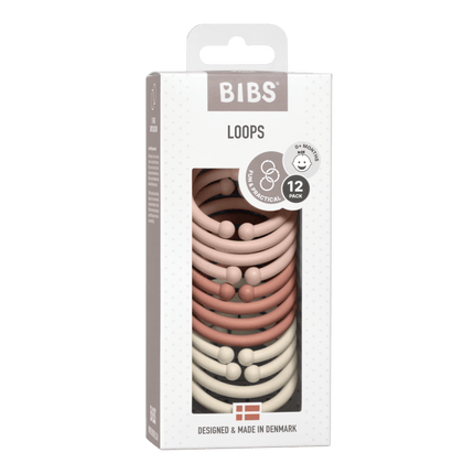 BIBS Speelringen Blush/Woodchuck/Ivory 12st koop je bij Babywinkel
