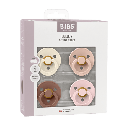BIBS Speen Maat 1 Colour Ivory/Blush/Woodchuck/Blossom 4St koop je bij Babywinkel