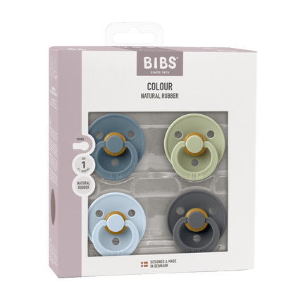BIBS Speen Maat 1 Colour Petrol/Sage/Baby Blue/Iron 4St koop je bij Babywinkel