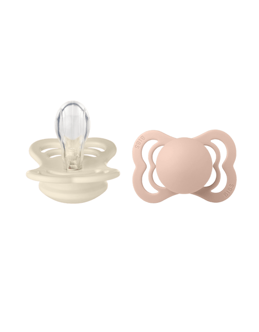 BIBS Speen Maat 1 Ivory/Blush Supreme Silicone 2st koop je bij Babywinkel
