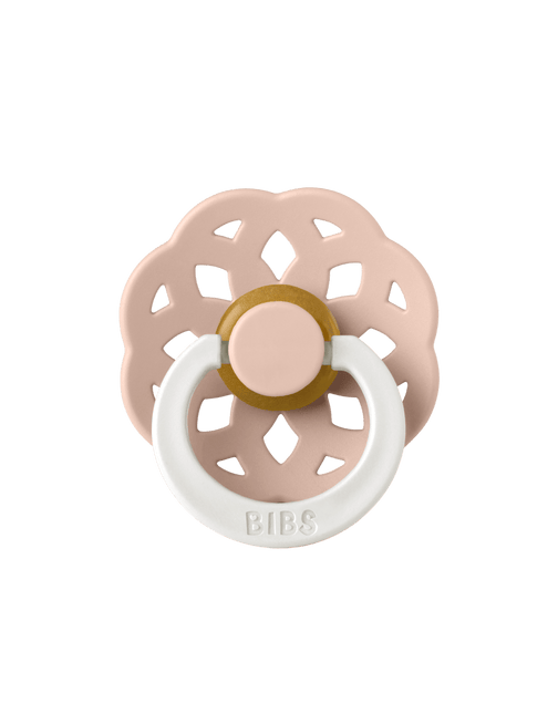 BIBS Speen Maat 1 Latex Boheme Blush GLOW koop je bij Babywinkel