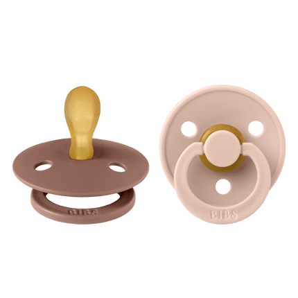 BIBS Speen Maat 1 Latex Symmetric Woodchuck/Blush 2st koop je bij Babywinkel