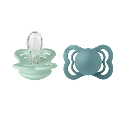 BIBS Speen Maat 1 Silicone Nordic Mint/Island Sea 2 St koop je bij Babywinkel