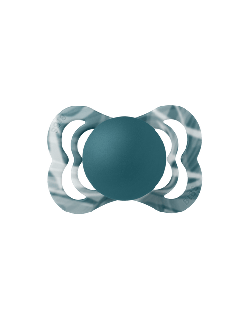 BIBS Speen Maat 1 Silicone Supreme Forest Lake White koop je bij Babywinkel