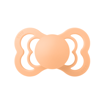 BIBS Speen Maat 1 Silicone Supreme Peach Sunset koop je bij Babywinkel