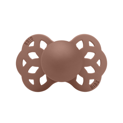 BIBS Speen Maat 1 Silicone Symmetrical Blush/Woodchuck 2st koop je bij Babywinkel