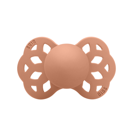 BIBS Speen Maat 1 Silicone Symmetrical Vanilla/Peach 2st koop je bij Babywinkel