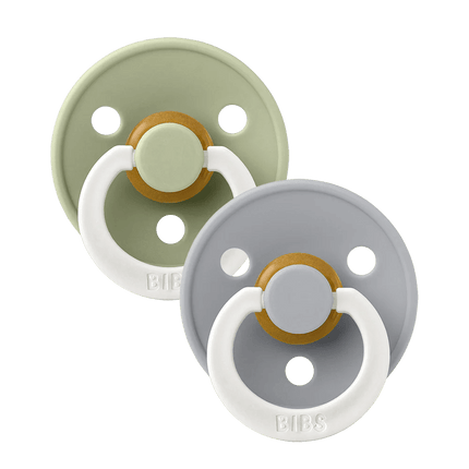 BIBS Speen Maat 1 Symmetrical Sage Glow/Cloud Glow 2St koop je bij Babywinkel