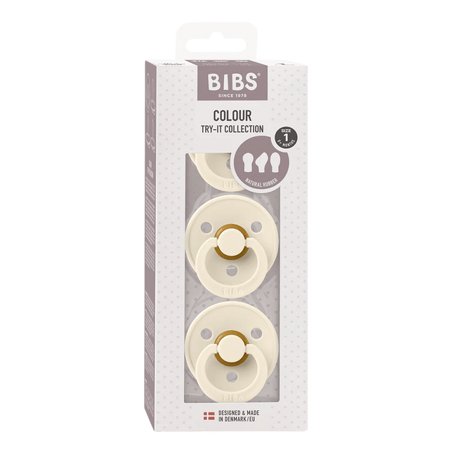 BIBS Speen Maat 1 Try - It Box Ivory koop je bij Babywinkel