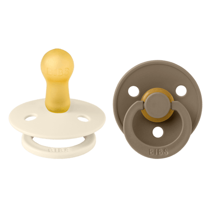 BIBS Speen Maat 2 Latex Dark Oak/Ivory 2st koop je bij Babywinkel