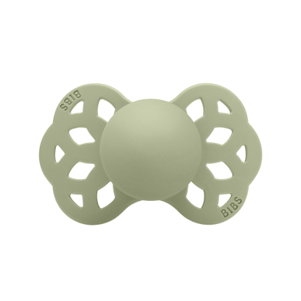BIBS Speen Maat 2 Silicone Symmetrical Ivory/Sage 2st koop je bij Babywinkel
