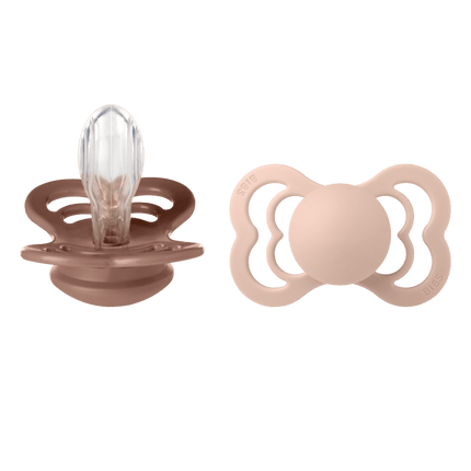 BIBS Speen Maat 2 Woodchuck/Blush Supreme Silicone 2st koop je bij Babywinkel