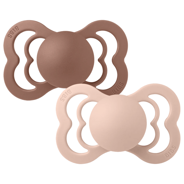 BIBS Speen Maat 2 Woodchuck/Blush Supreme Silicone 2st koop je bij Babywinkel