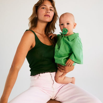BIBS Spenen Maat 2 Pacifier Studio Colour Polka Latex Petal/Cactus 2st koop je bij Babywinkel
