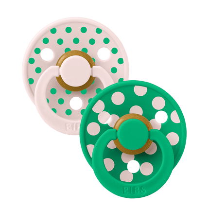 BIBS Spenen Maat 2 Pacifier Studio Colour Polka Latex Petal/Cactus 2st koop je bij Babywinkel