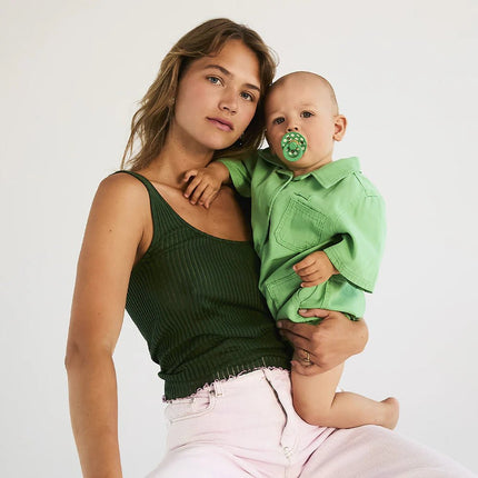 BIBS Spenen Maat 2 Pacifier Studio Colour Polka Latex Petal/Cactus 2st koop je bij Babywinkel