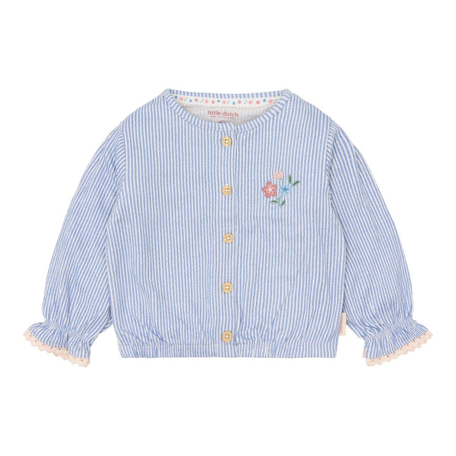 Blouse lange mouw Denim Blue Stripe koop je bij Babywinkel