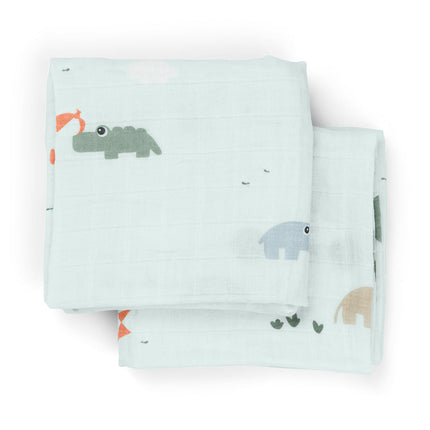 Done by Deer Monddoekje Playground Blauw 2St koop je bij Babywinkel
