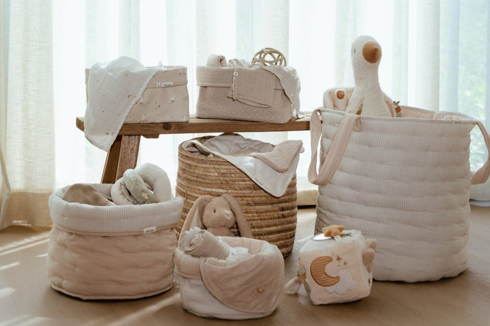 Little Dutch Commodemandje Pure Soft Beige Stripe Klein koop je bij Babywinkel