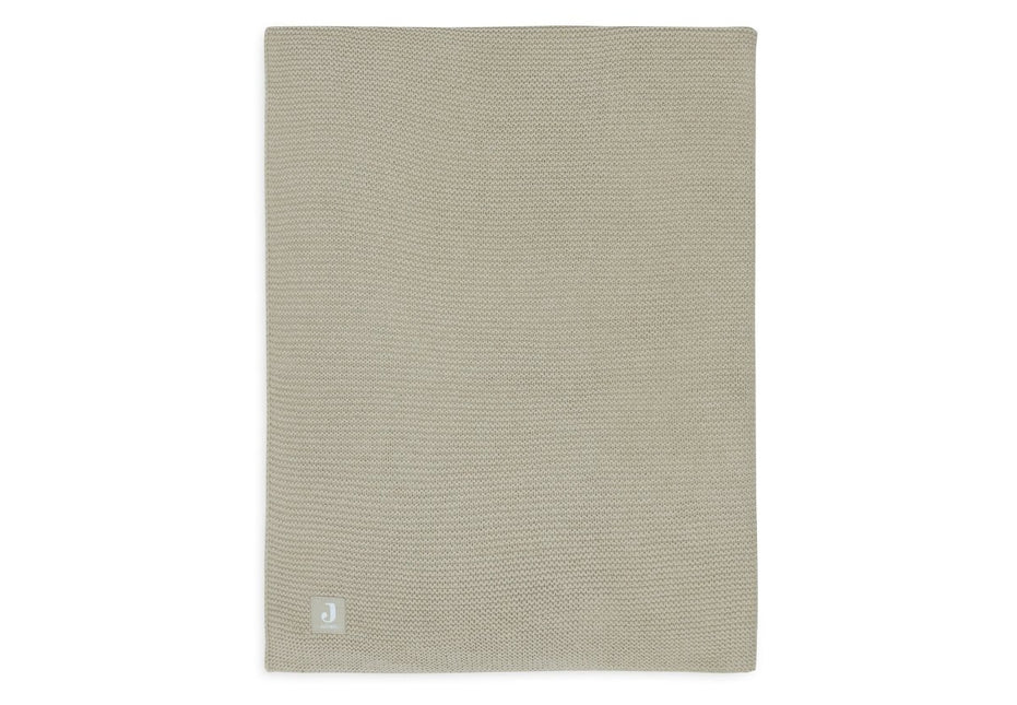 Jollein Ledikantdeken Basic Knit Olive Green 100X150Cm koop je bij Babywinkel