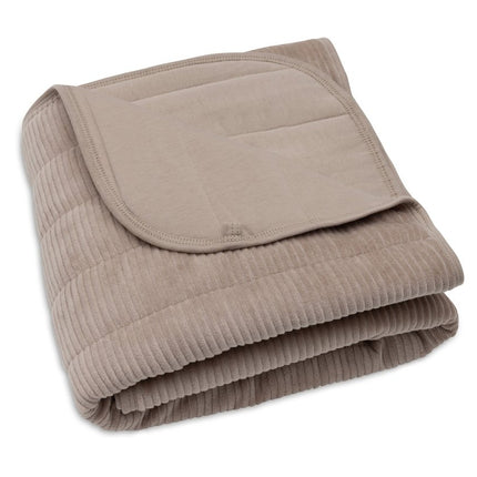 Jollein Wiegdeken Velvet Rib/ Milky Coffee 75X100Cm koop je bij Babywinkel