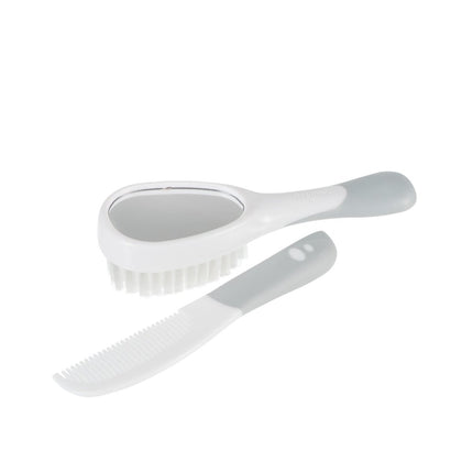 Difrax Borstel En Kam Set Zilver koop je bij Babywinkel