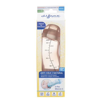 Difrax S - Fles 250 Ml Roze koop je bij Babywinkel