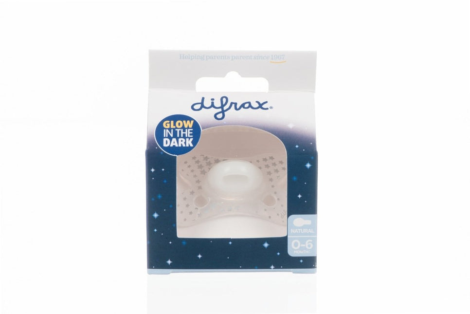 Difrax Speen 0 - 6 Natural Nacht Glow In The Dark koop je bij Babywinkel