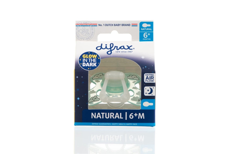 Difrax Speen 6+ Natural Nacht Glow In The Dark koop je bij Babywinkel