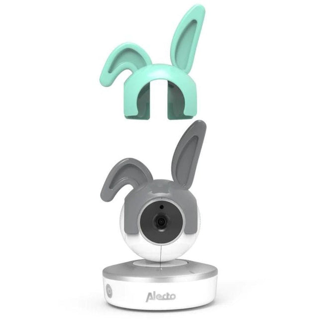 Alecto Babyfoon Divm - Ears Cover Konijnenoren Grijs En Groen Voor Smartbaby10 & Divm - 850 koop je bij Babywinkel