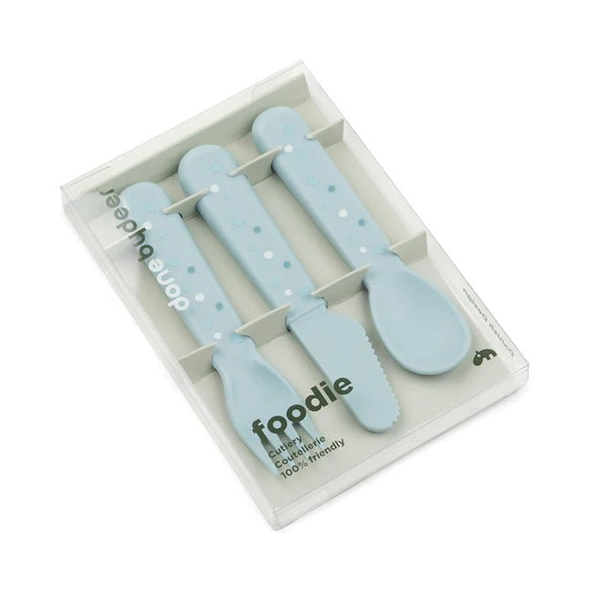 Done by Deer Baby Bestekset Happy Dots Blue koop je bij Babywinkel