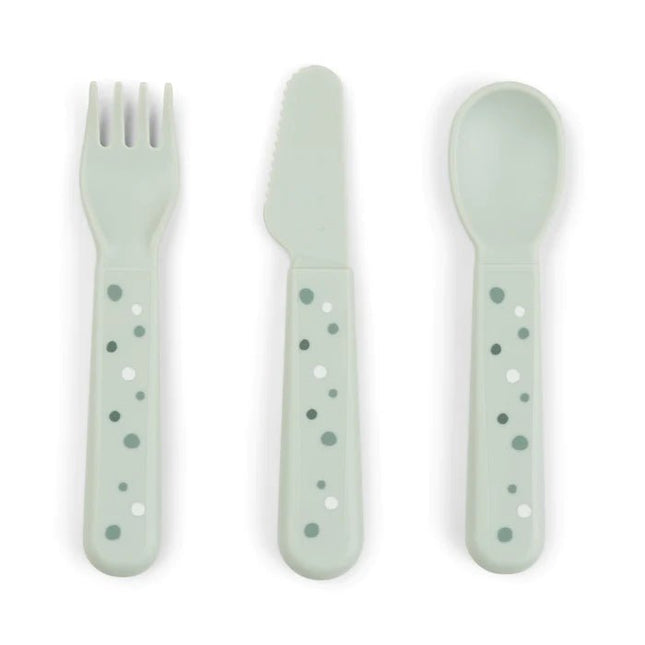 Done by Deer Baby Bestekset Happy Dots Green koop je bij Babywinkel