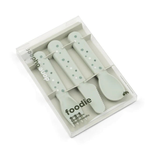 Done by Deer Baby Bestekset Happy Dots Green koop je bij Babywinkel