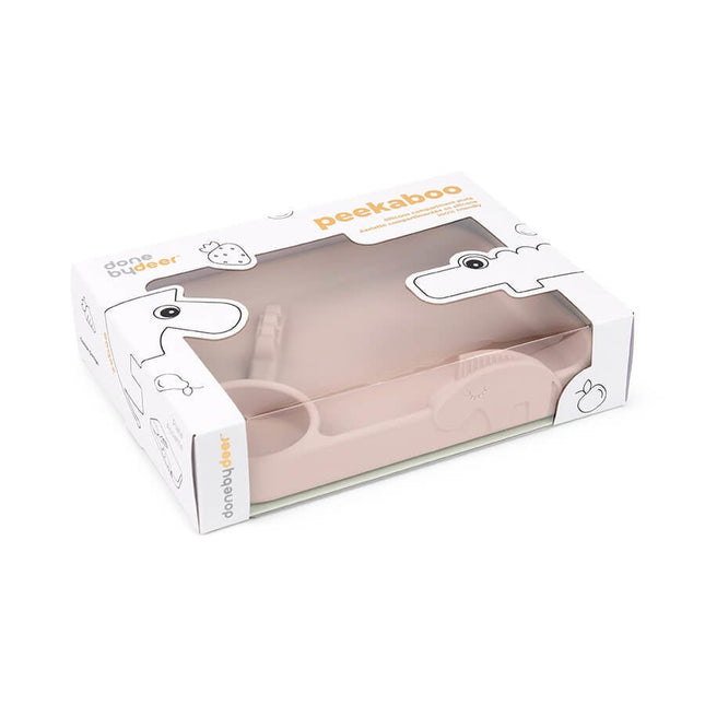 Done by Deer Baby Bordje Peekaboo Deer Friends Powder koop je bij Babywinkel