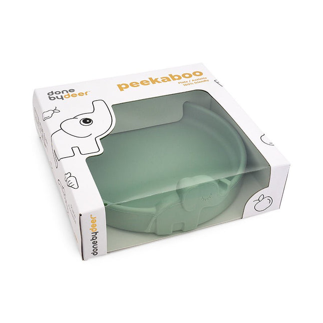 Done by Deer Baby Bordje Peekaboo Elphee Green koop je bij Babywinkel