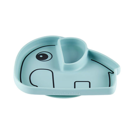 Done by Deer Baby Bordje Siliconen Stick&Stay Elphee Blue koop je bij Babywinkel