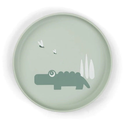 Done by Deer Babybord Croco Green Rond koop je bij Babywinkel