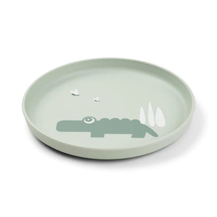 Done by Deer Babybord Croco Green Rond koop je bij Babywinkel