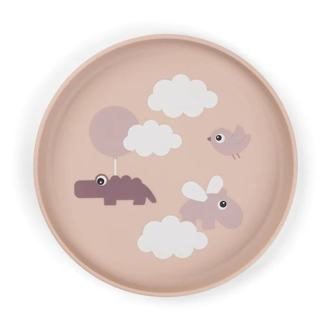 Done by Deer Babybord Happy Clouds Powder Rond koop je bij Babywinkel