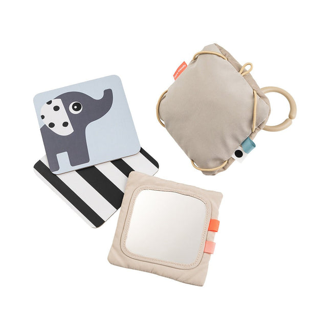 Done by Deer Box Speeltje Contrastkaarten Deer Friends Sand koop je bij Babywinkel