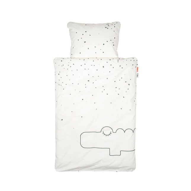 Done by Deer Dekbedovertrek Croco Beige 70x100cm koop je bij Babywinkel