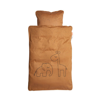 Done by Deer Dekbedovertrek Dreamy Dots Mustard 80x80cm koop je bij Babywinkel