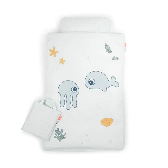 Done by Deer Dekbedovertrek Jelly & Wally Blue 100x140cm koop je bij Babywinkel